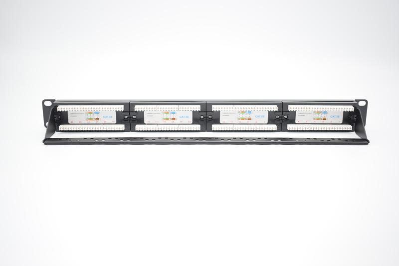 Патч-панель 19 1U кат.5E неэкранир. 24 порта RJ45 Dual IDC с задним кабельным организатором TOKOV ELECTRIC TKE-PP-5E-1U-24P-UTP-CO