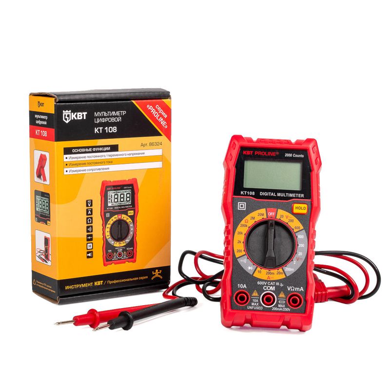 Мультиметр цифровой KT 108 "PROLINE" КВТ 86324