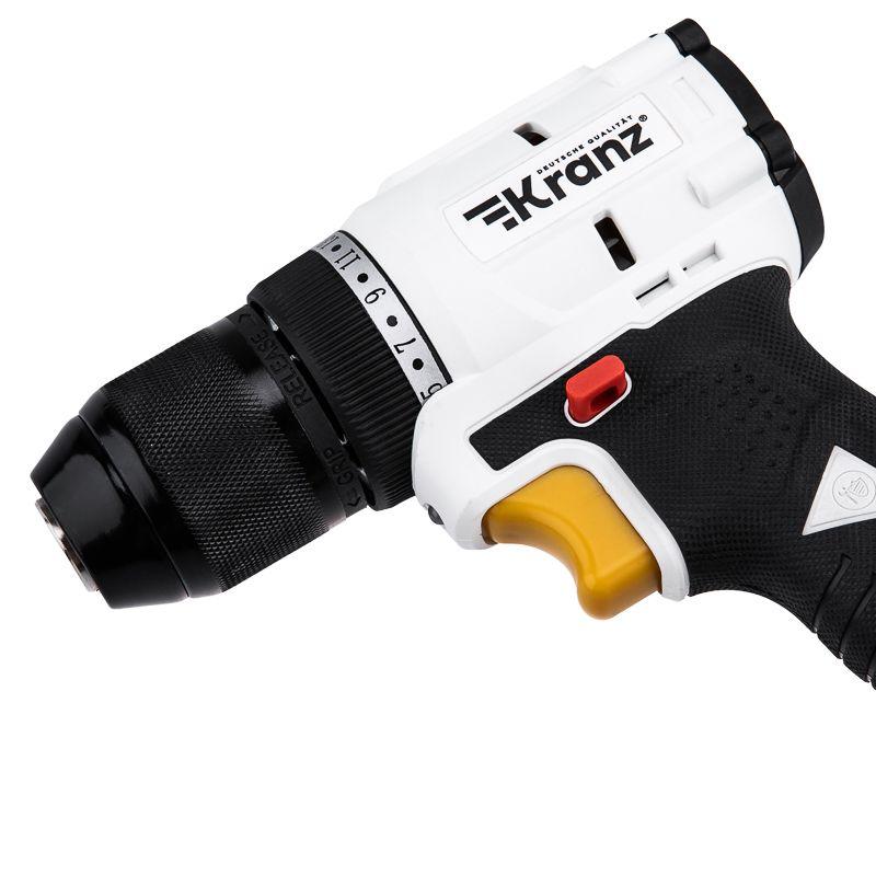 Дрель-шуруповерт аккумуляторная бесщеточная Li-Ion 20В 55Нм (кейс 2 аккум. 2А.ч) Kranz KR-PT-055