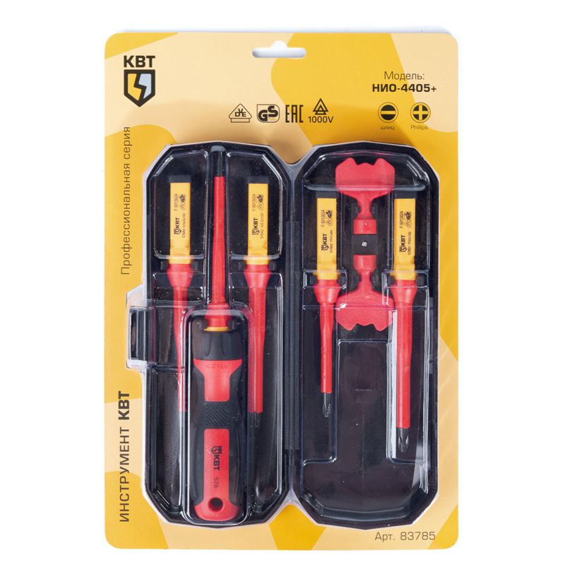 Набор диэлектр. отверток "Профи" НИО-4405 КВТ 83785